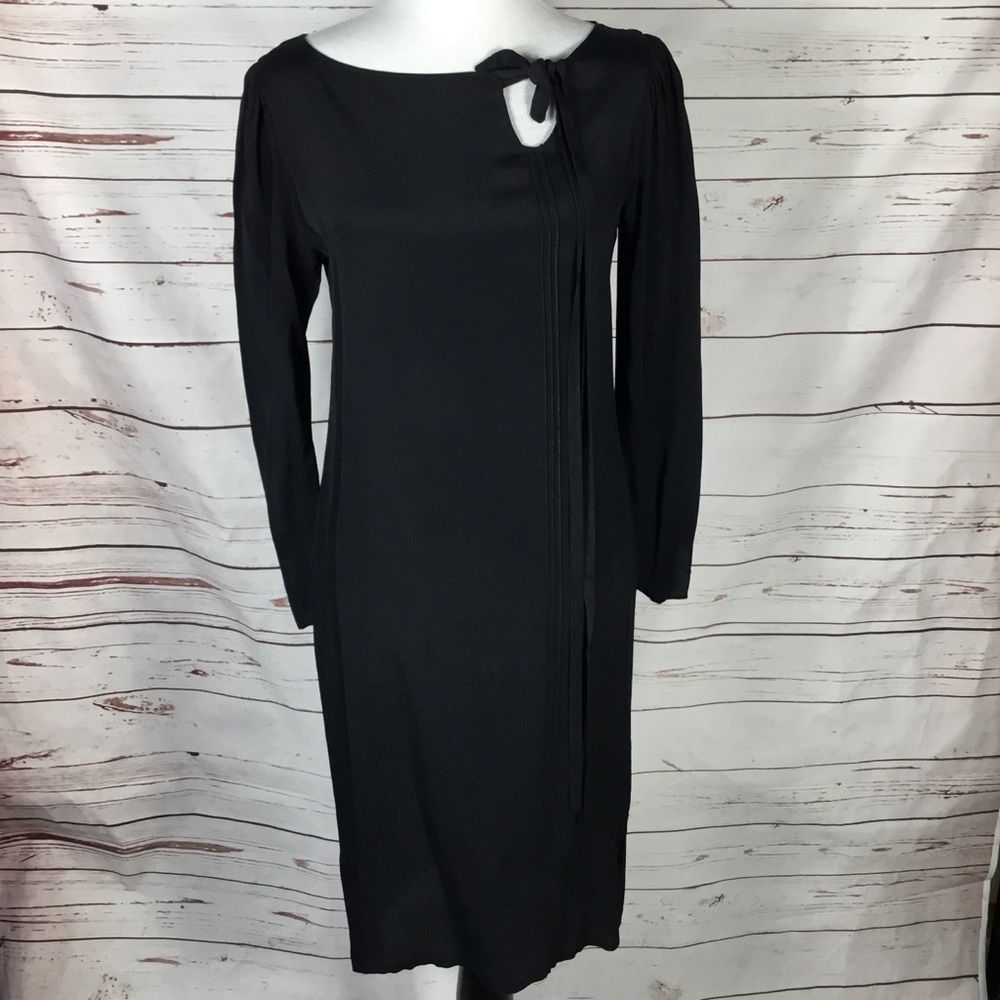 Marie Claire Black‎ Vintage Long Sleeve Dress 7/8